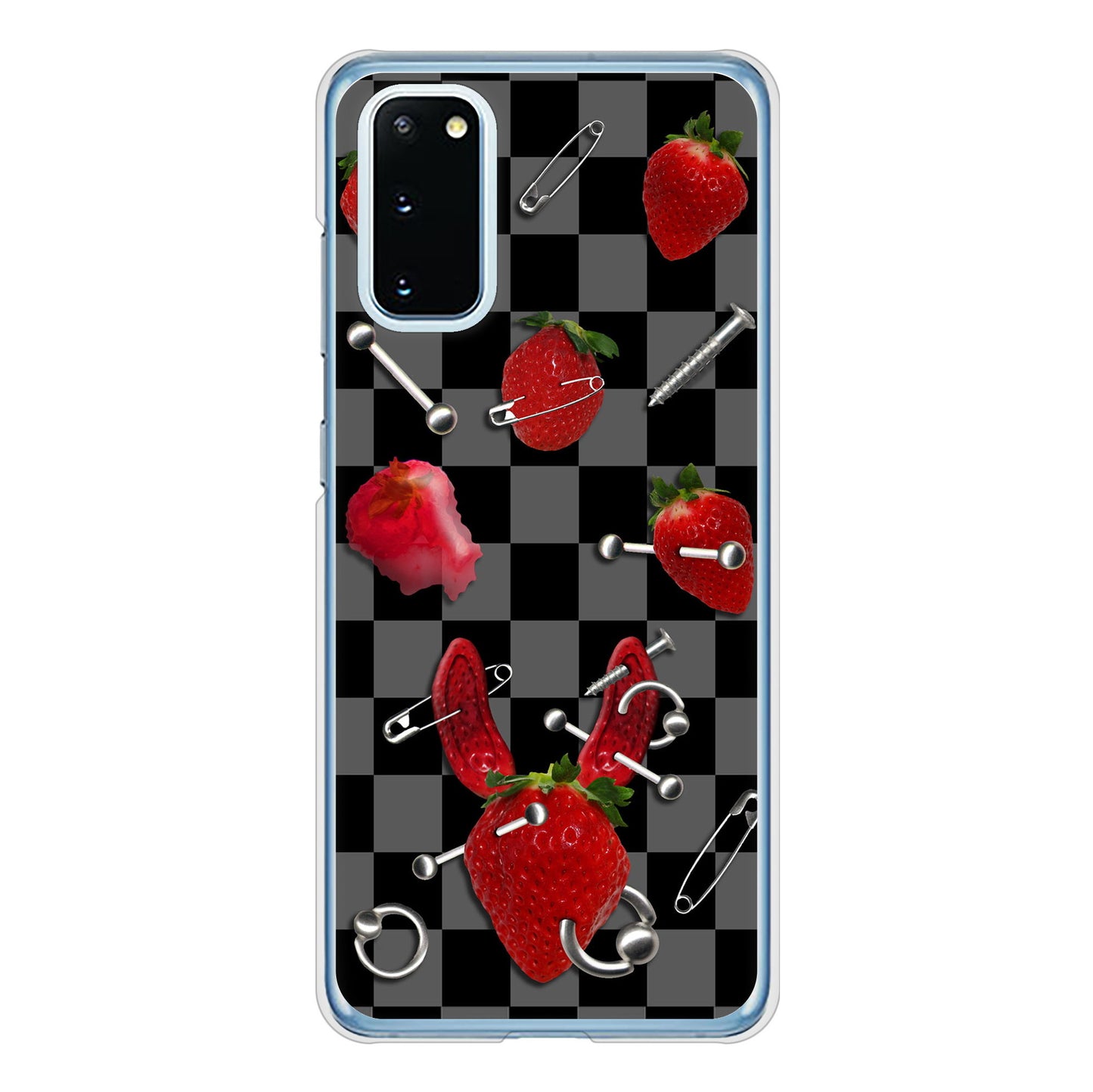 Galaxy S20 5G SC-51A docomo 高画質仕上げ 背面印刷 ハードケース むかいあぐる 苺パンク