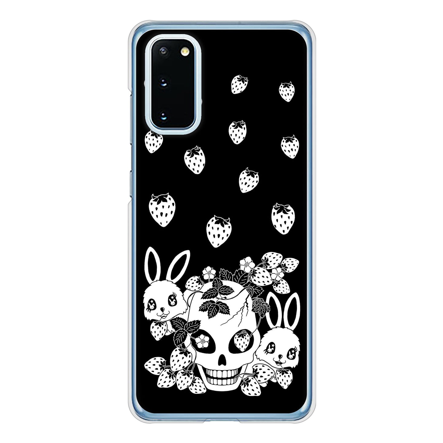 Galaxy S20 5G SC-51A docomo 高画質仕上げ 背面印刷 ハードケース むかいあぐる 苺兎