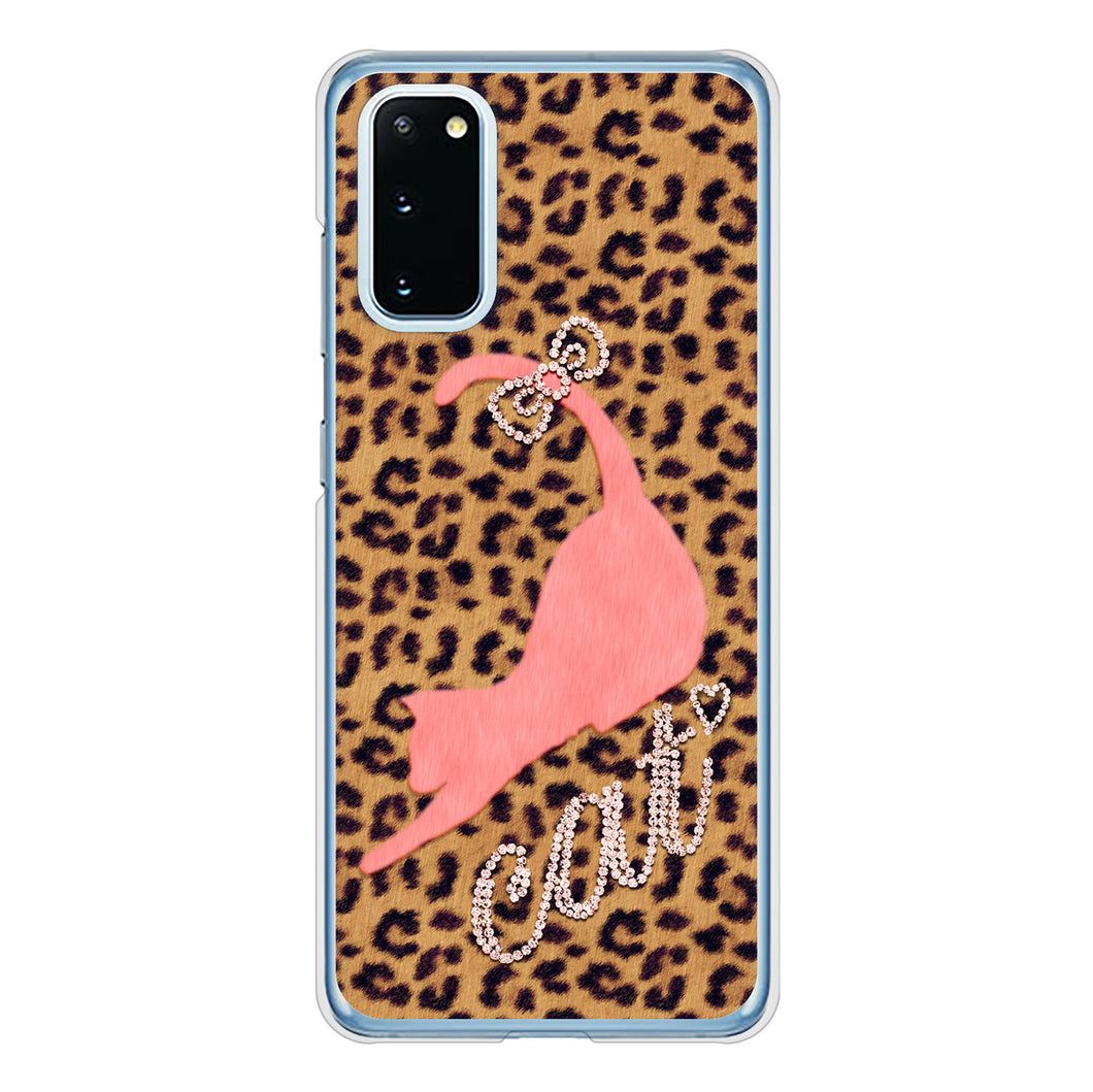 Galaxy S20 5G SC-51A docomo 高画質仕上げ 背面印刷 ハードケース 【KG801 キャットレオパード(ブラウン)】