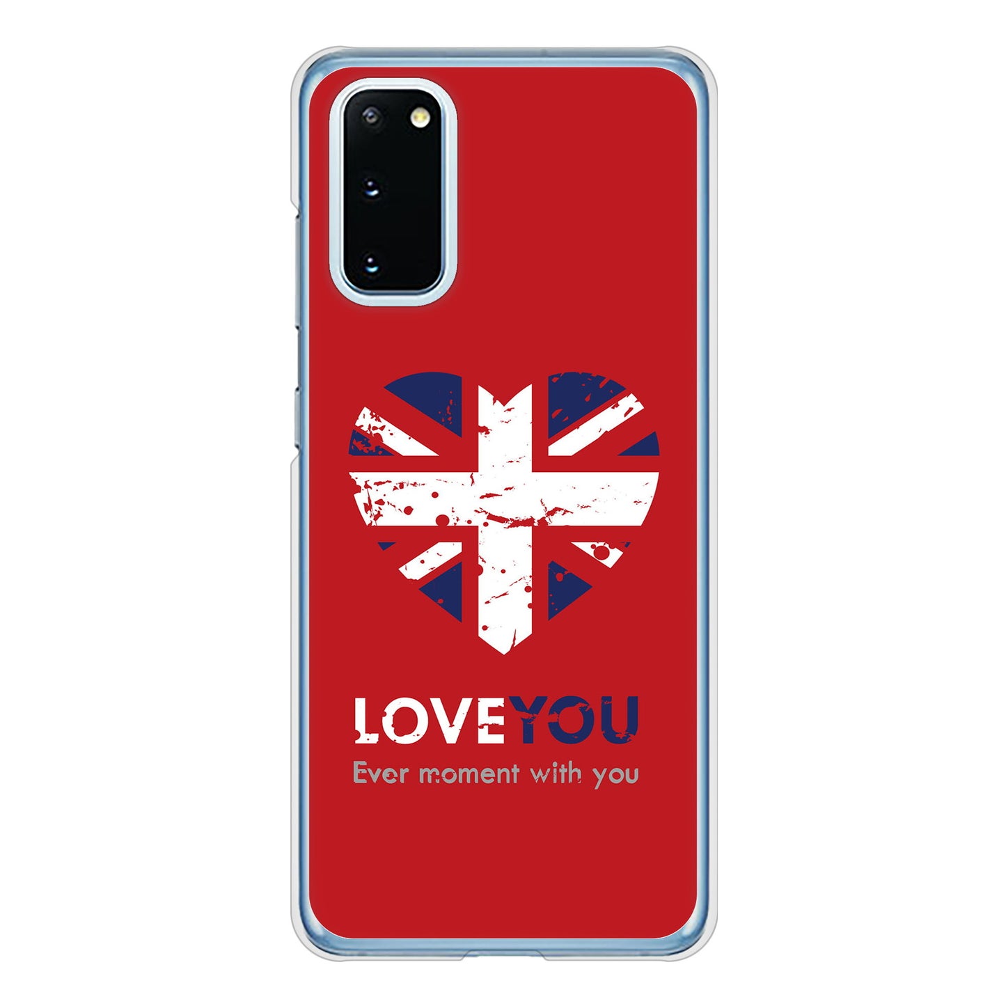 Galaxy S20 5G SC-51A docomo 高画質仕上げ 背面印刷 ハードケース ユニオンジャックハート