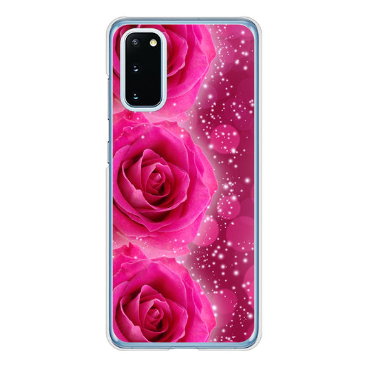 Galaxy S20 5G SC-51A docomo 高画質仕上げ 背面印刷 ハードケース 【VA815 3連のバラ】