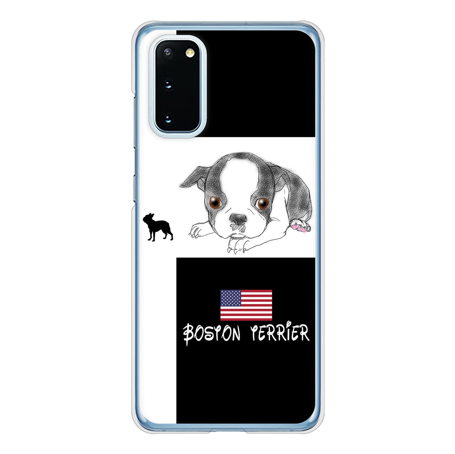 Galaxy S20 5G SC-51A docomo 高画質仕上げ 背面印刷 ハードケース ボストンテリア