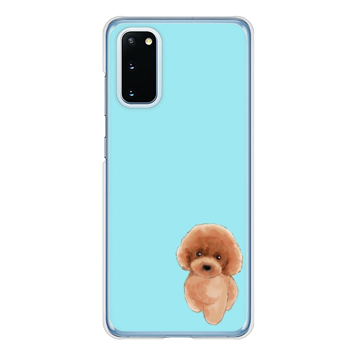 Galaxy S20 5G SC-51A docomo 高画質仕上げ 背面印刷 ハードケース トイプードルレッド