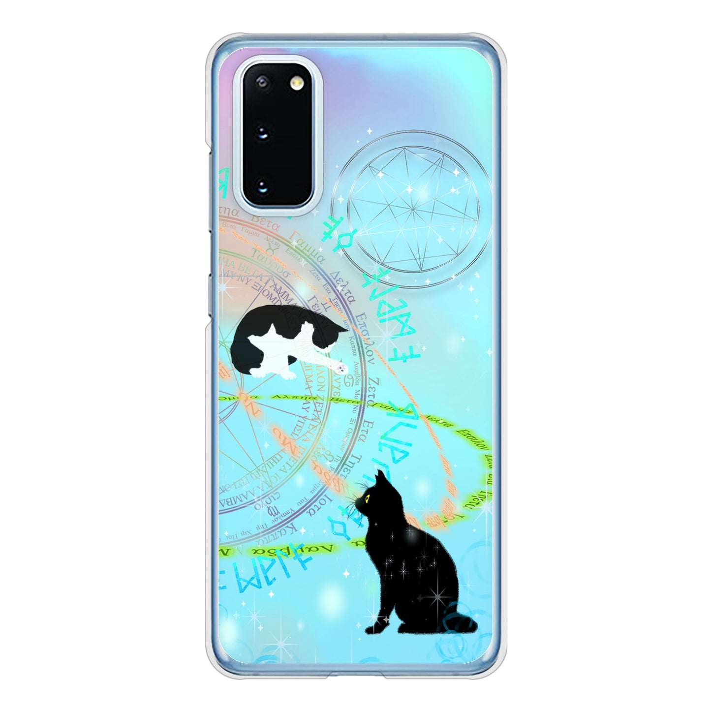 Galaxy S20 5G SC-51A docomo 高画質仕上げ 背面印刷 ハードケース 魔法陣猫