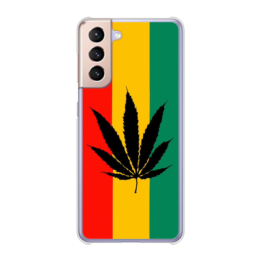 Galaxy S21 5G SC-51B docomo 高画質仕上げ 背面印刷 ハードケース 【083 大麻ラスタカラー】