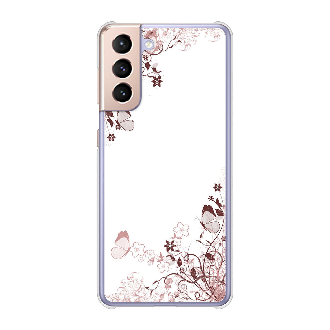 Galaxy S21 5G SC-51B docomo 高画質仕上げ 背面印刷 ハードケース バタフライ