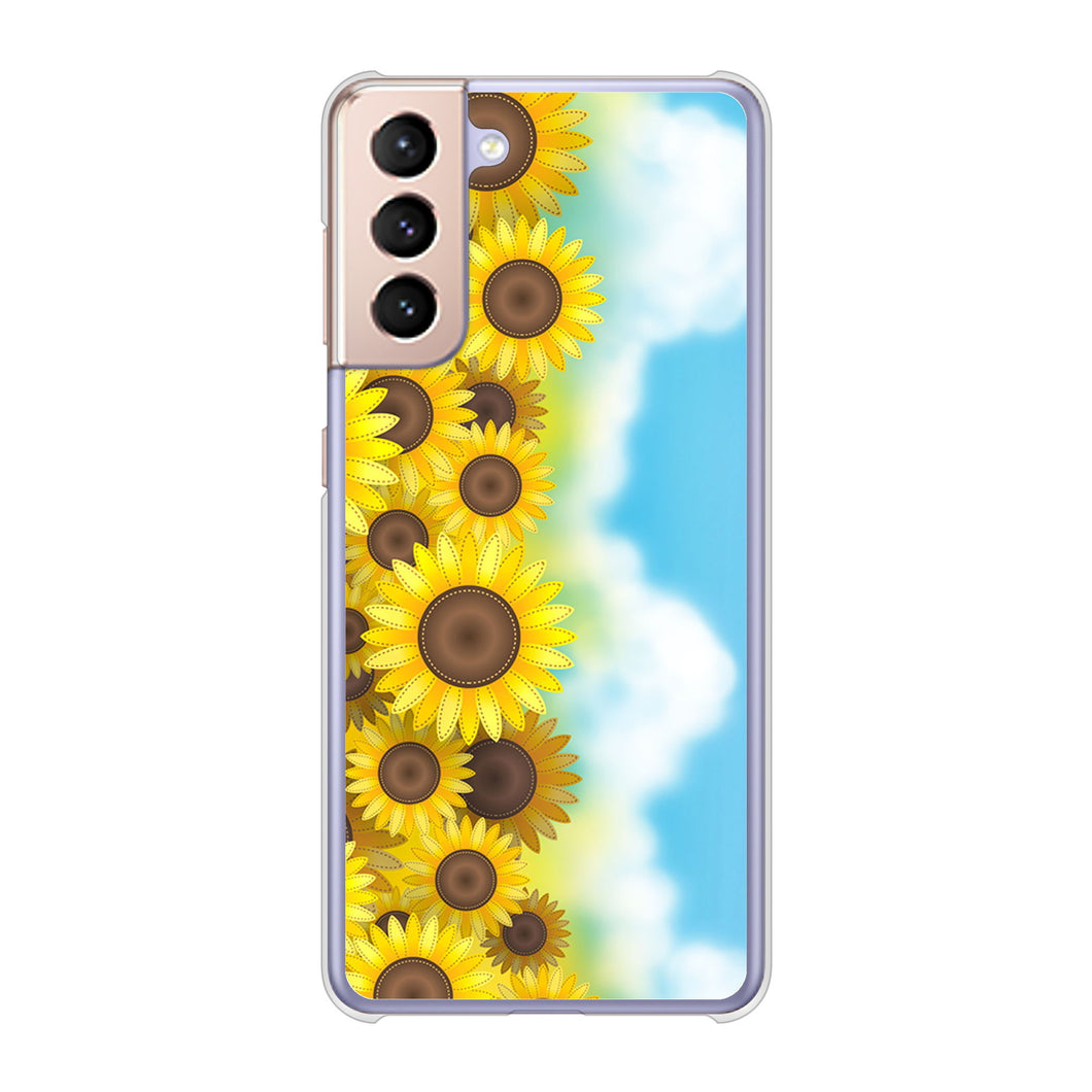 Galaxy S21 5G SC-51B docomo 高画質仕上げ 背面印刷 ハードケース 【148 ひまわり畑】