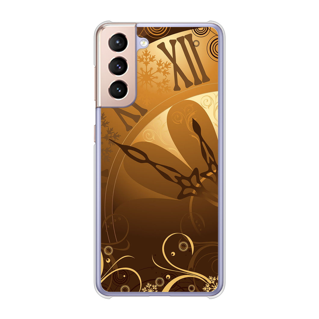 Galaxy S21 5G SC-51B docomo 高画質仕上げ 背面印刷 ハードケース 【185 時を刻む針】