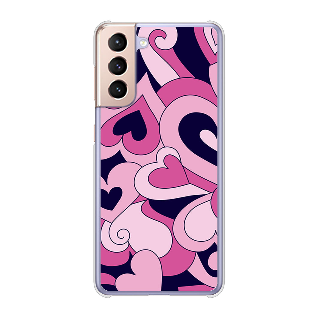 Galaxy S21 5G SC-51B docomo 高画質仕上げ 背面印刷 ハードケース プリティハート