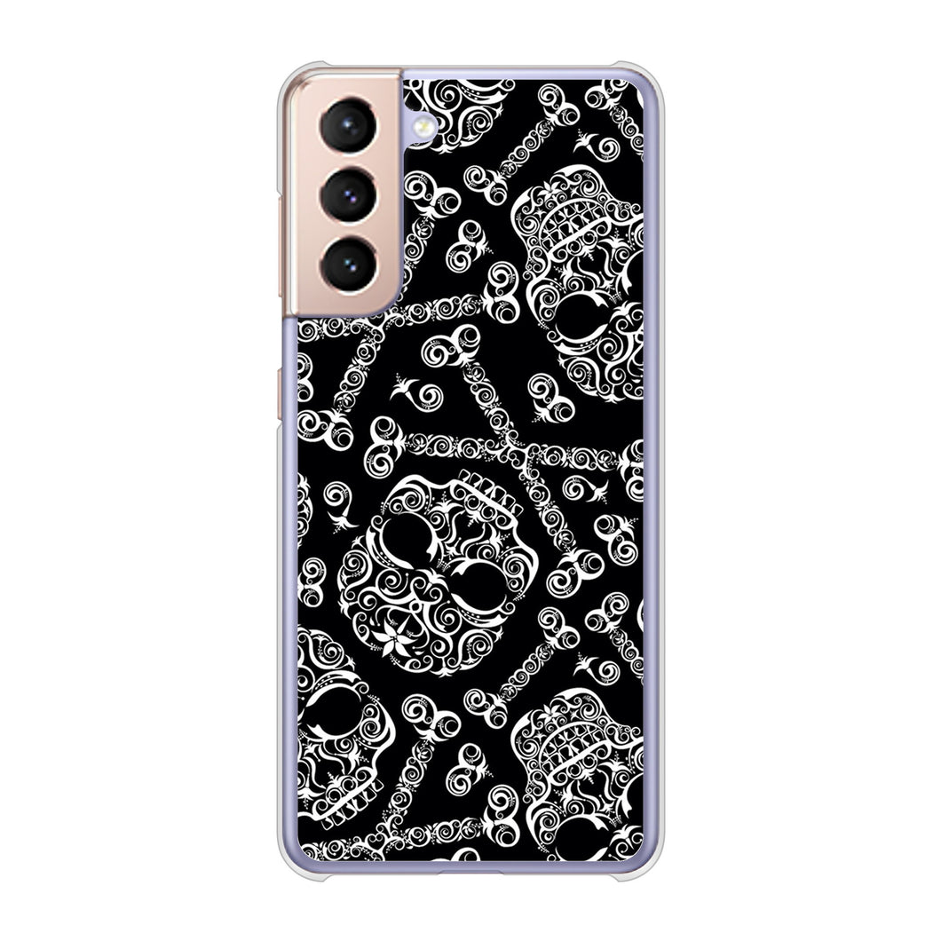 Galaxy S21 5G SC-51B docomo 高画質仕上げ 背面印刷 ハードケース 【363 ドクロの刺青】