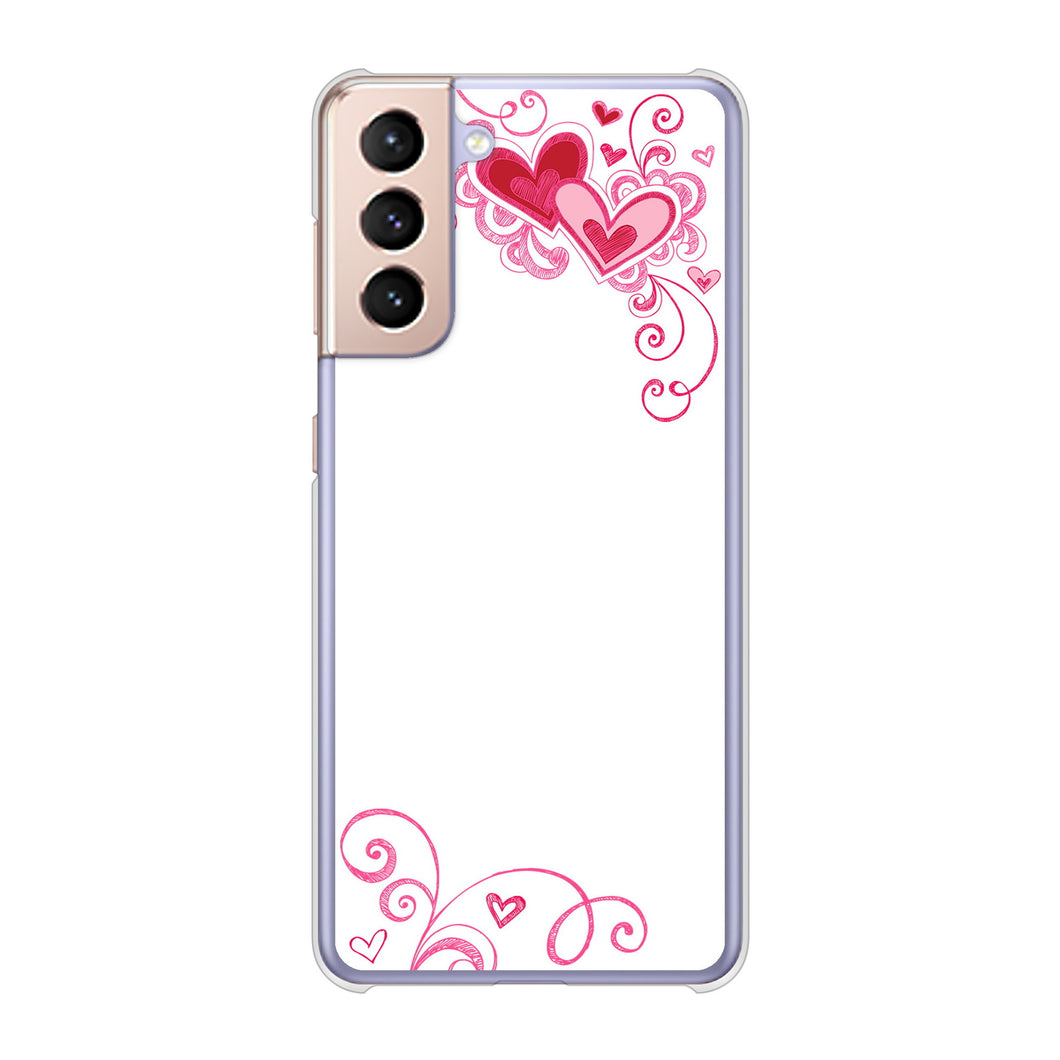 Galaxy S21 5G SC-51B docomo 高画質仕上げ 背面印刷 ハードケース プリティハート