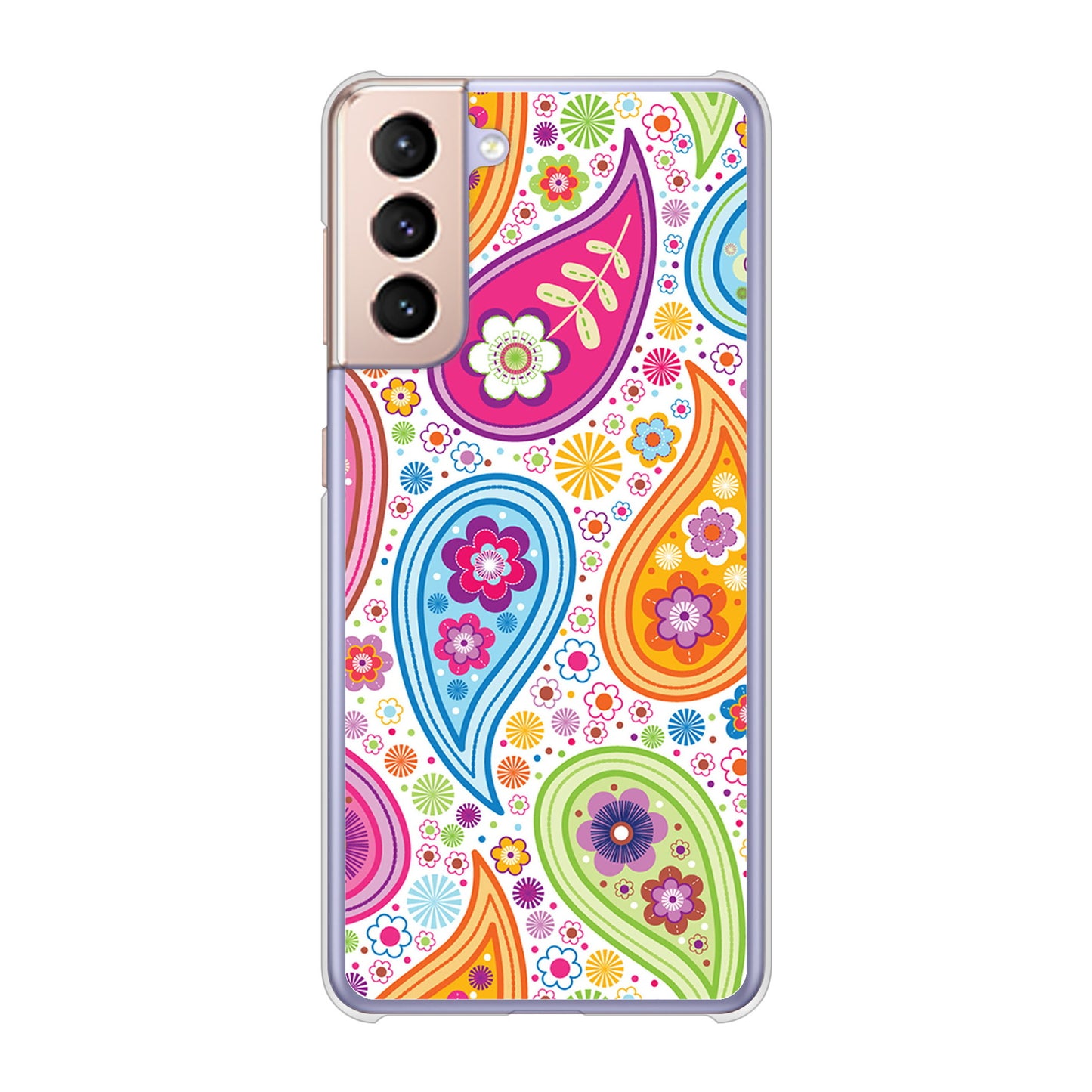 Galaxy S21 5G SC-51B docomo 高画質仕上げ 背面印刷 ハードケース ペイズリー