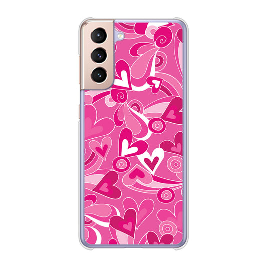 Galaxy S21 5G SC-51B docomo 高画質仕上げ 背面印刷 ハードケース プリティハート