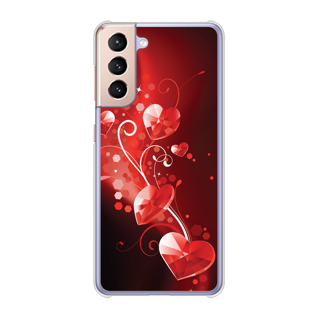 Galaxy S21 5G SC-51B docomo 高画質仕上げ 背面印刷 ハードケース きらめきハート