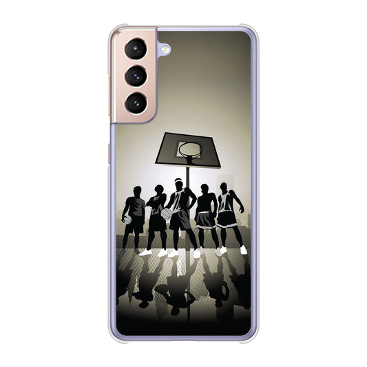 Galaxy S21 5G SC-51B docomo 高画質仕上げ 背面印刷 ハードケース 【389 クールバスケ】