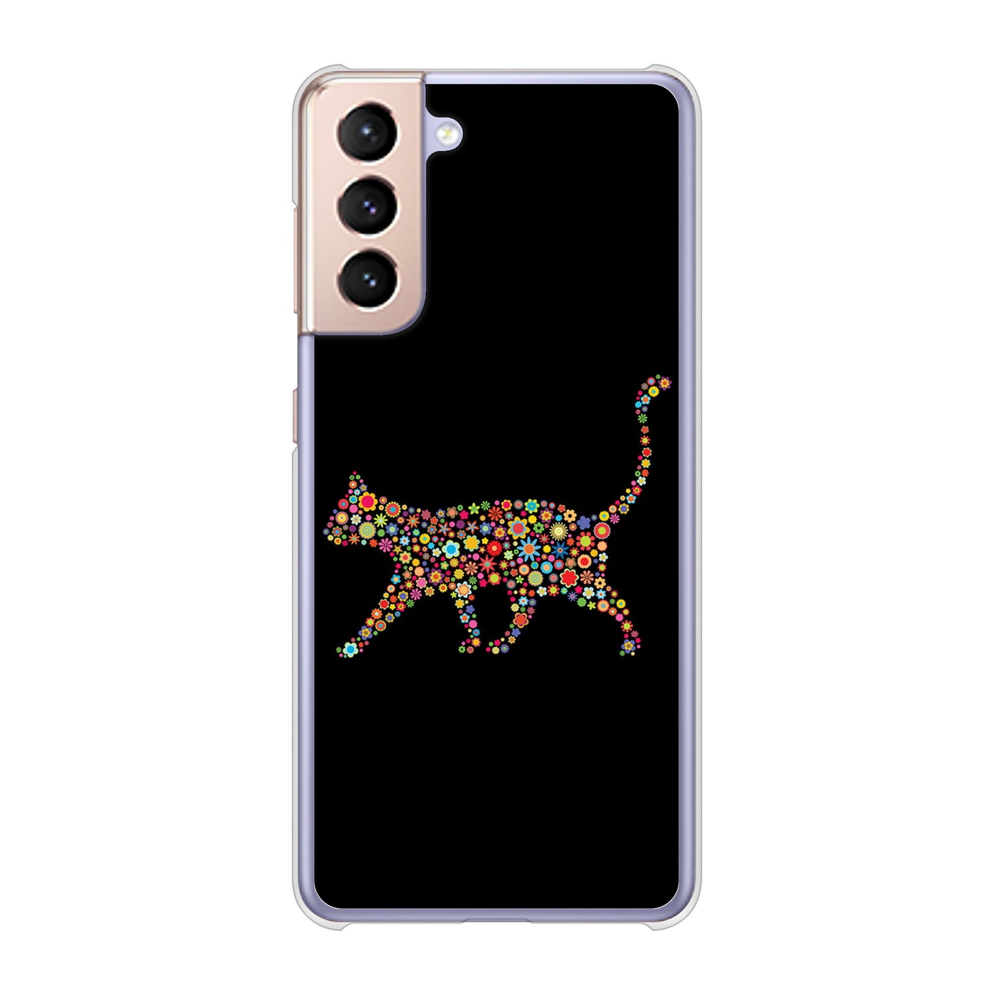 Galaxy S21 5G SC-51B docomo 高画質仕上げ 背面印刷 ハードケース 【406 カラフルキャット】