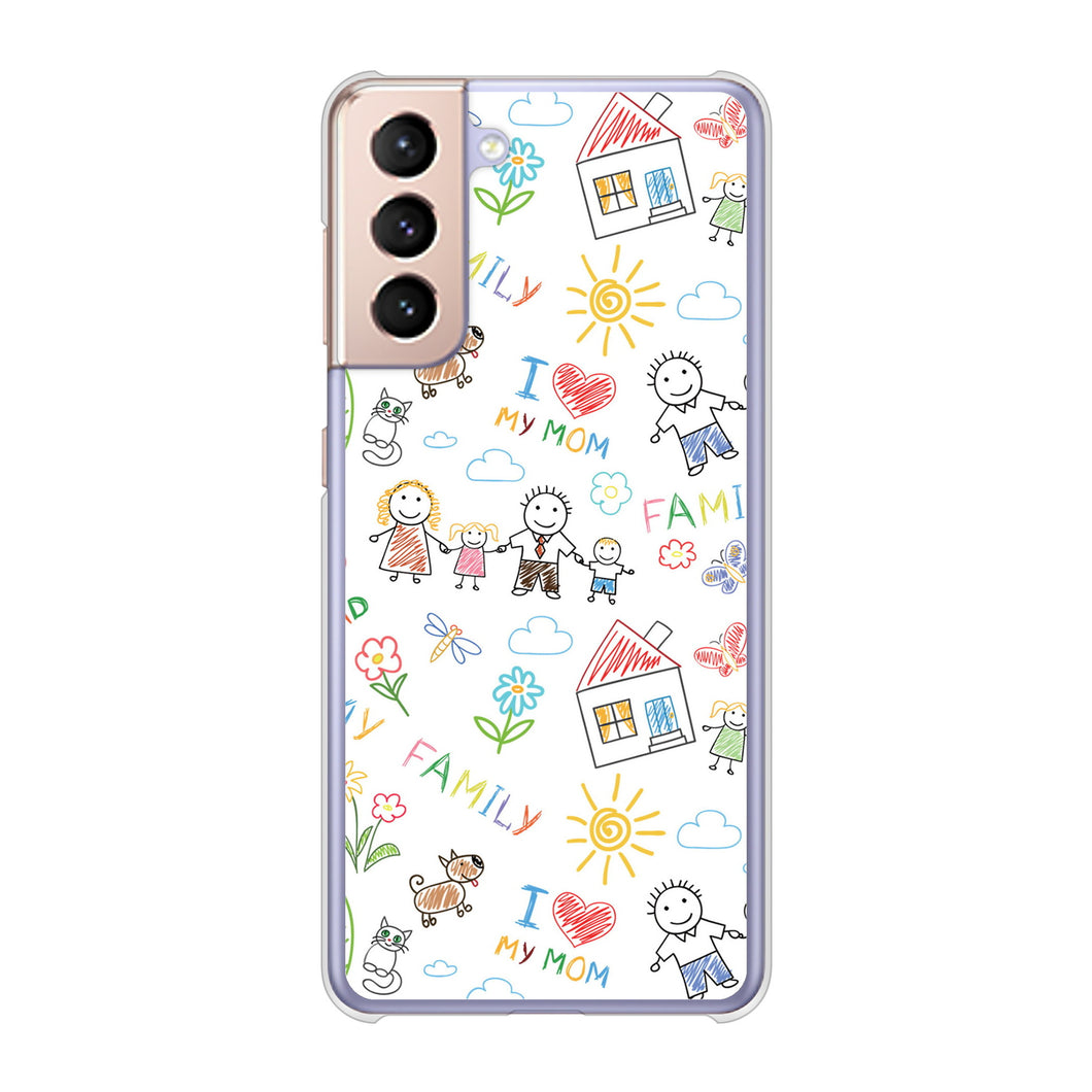 Galaxy S21 5G SC-51B docomo 高画質仕上げ 背面印刷 ハードケース カップル&ファミリー