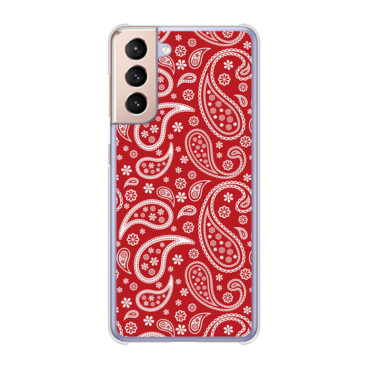 Galaxy S21 5G SC-51B docomo 高画質仕上げ 背面印刷 ハードケース ペイズリー