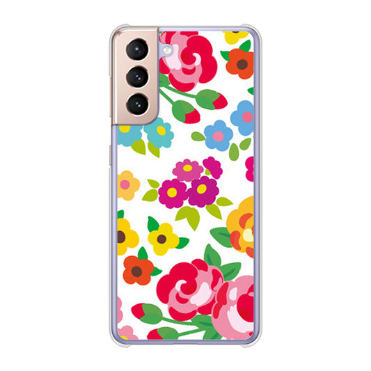 Galaxy S21 5G SC-51B docomo 高画質仕上げ 背面印刷 ハードケース 【776 5月のフラワーガーデン】