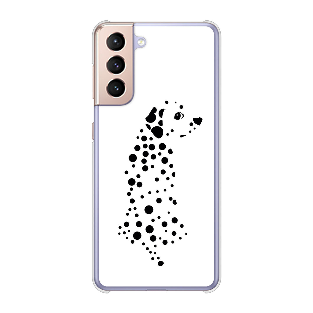 Galaxy S21 5G SC-51B docomo 高画質仕上げ 背面印刷 ハードケース 【1038 振り向くダルメシアン(WH)】