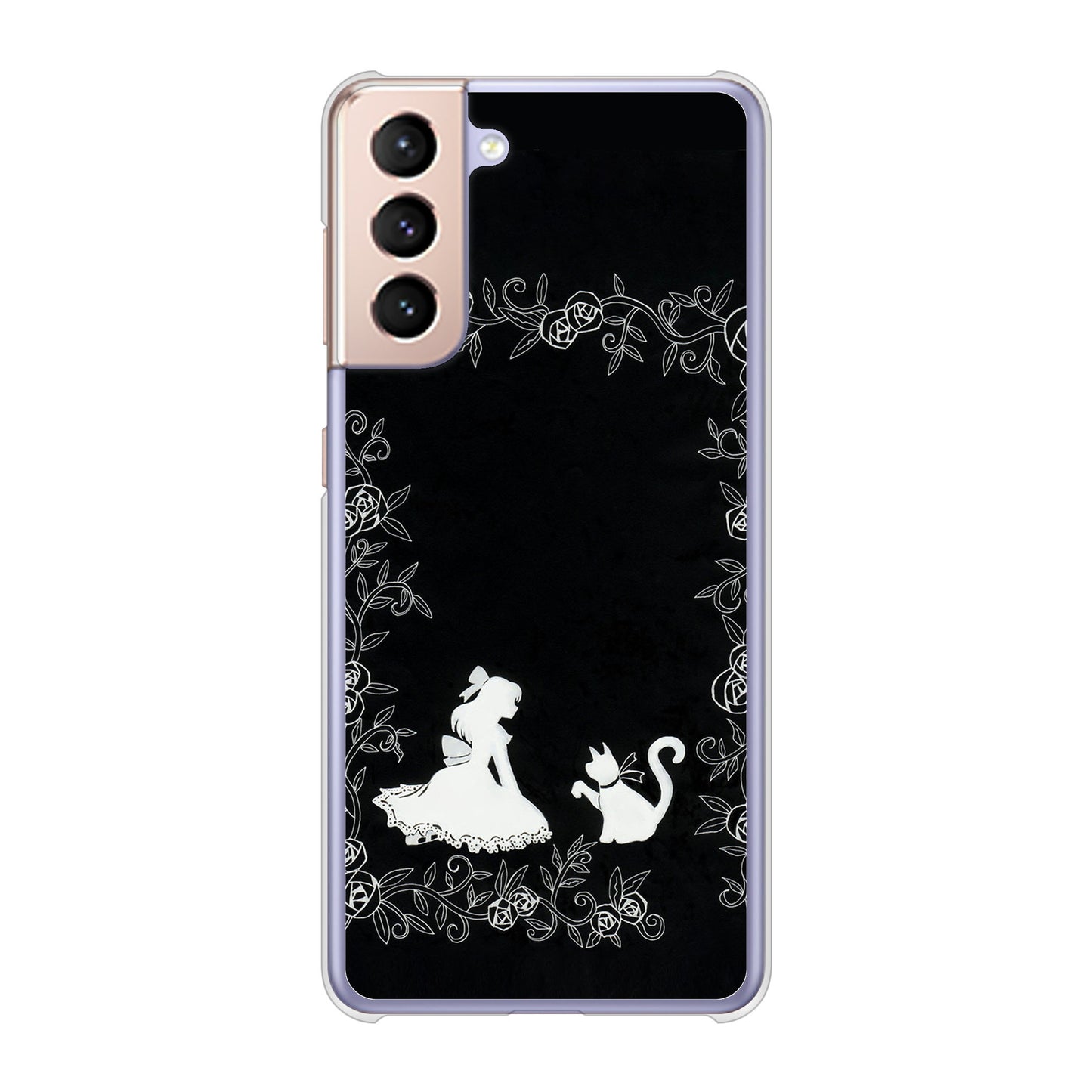 Galaxy S21 5G SC-51B docomo 高画質仕上げ 背面印刷 ハードケース お姫様とネコ