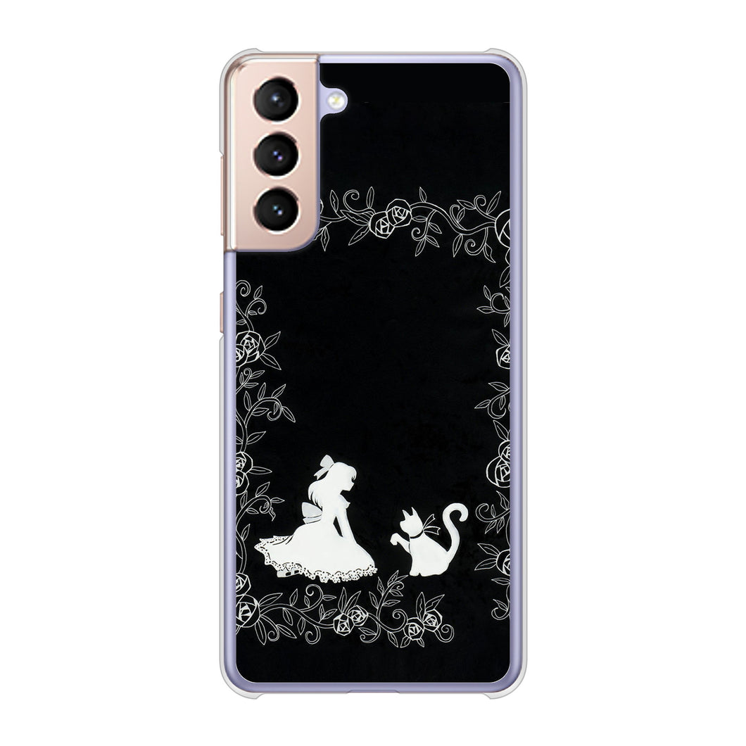 Galaxy S21 5G SC-51B docomo 高画質仕上げ 背面印刷 ハードケース お姫様とネコ