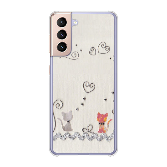 Galaxy S21 5G SC-51B docomo 高画質仕上げ 背面印刷 ハードケース クラフト写真ネコ