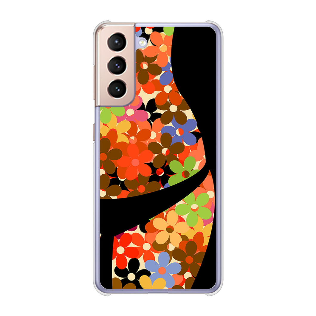 Galaxy S21 5G SC-51B docomo 高画質仕上げ 背面印刷 ハードケース 【1258 フラワーボディ】