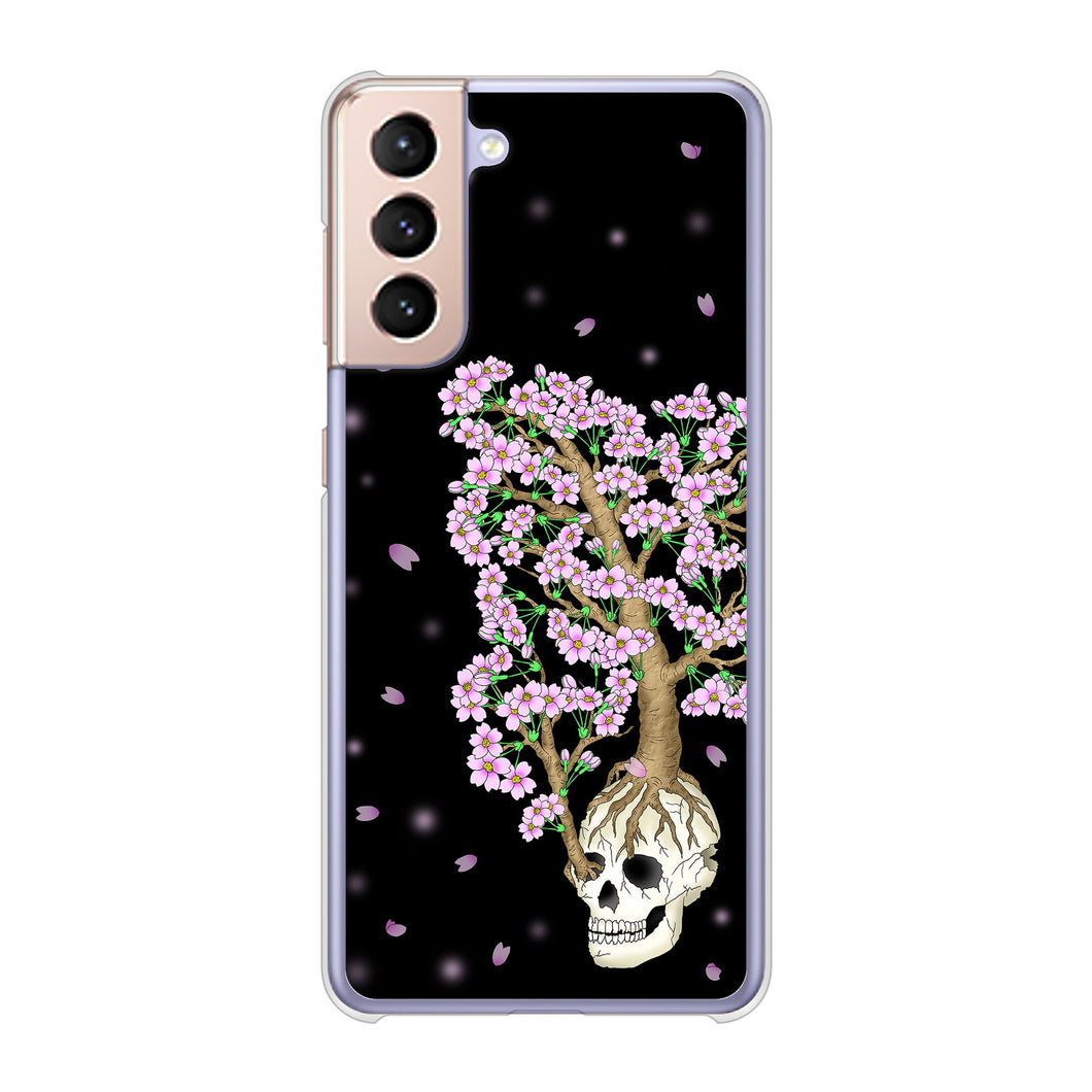 Galaxy S21 5G SC-51B docomo 高画質仕上げ 背面印刷 ハードケース むかいあぐる 苺骸骨王冠蔦