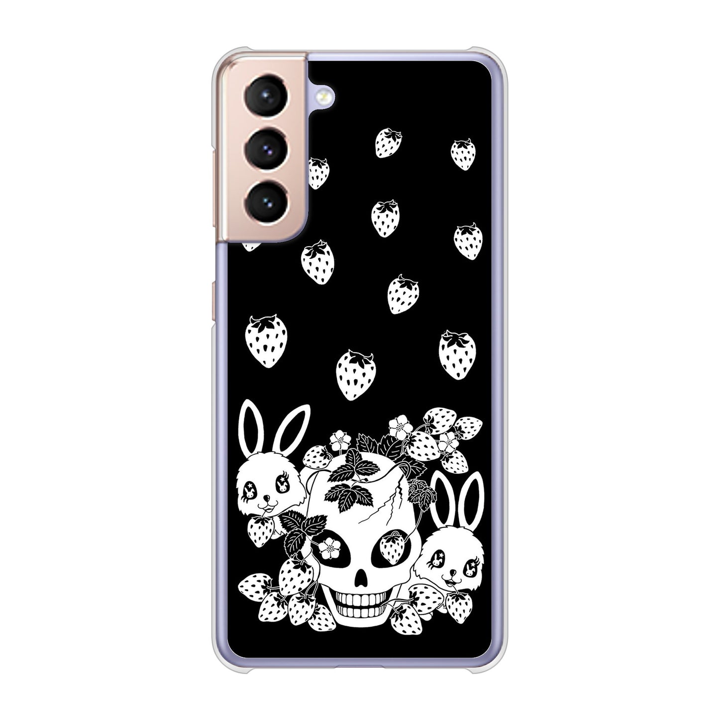 Galaxy S21 5G SC-51B docomo 高画質仕上げ 背面印刷 ハードケース むかいあぐる 苺兎