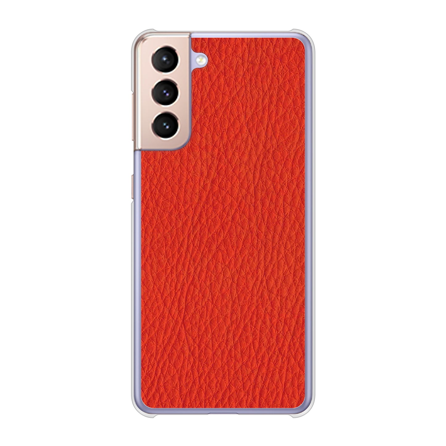 Galaxy S21 5G SC-51B docomo 高画質仕上げ 背面印刷 ハードケース 【EK852 レザー風レッド】