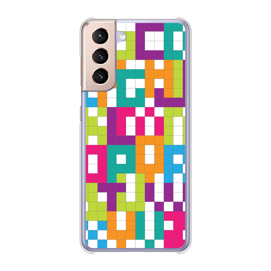 Galaxy S21 5G SC-51B docomo 高画質仕上げ 背面印刷 ハードケース 【IB916 ブロックアルファベット】