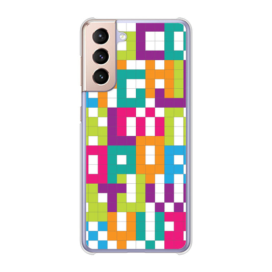 Galaxy S21 5G SC-51B docomo 高画質仕上げ 背面印刷 ハードケース 【IB916 ブロックアルファベット】
