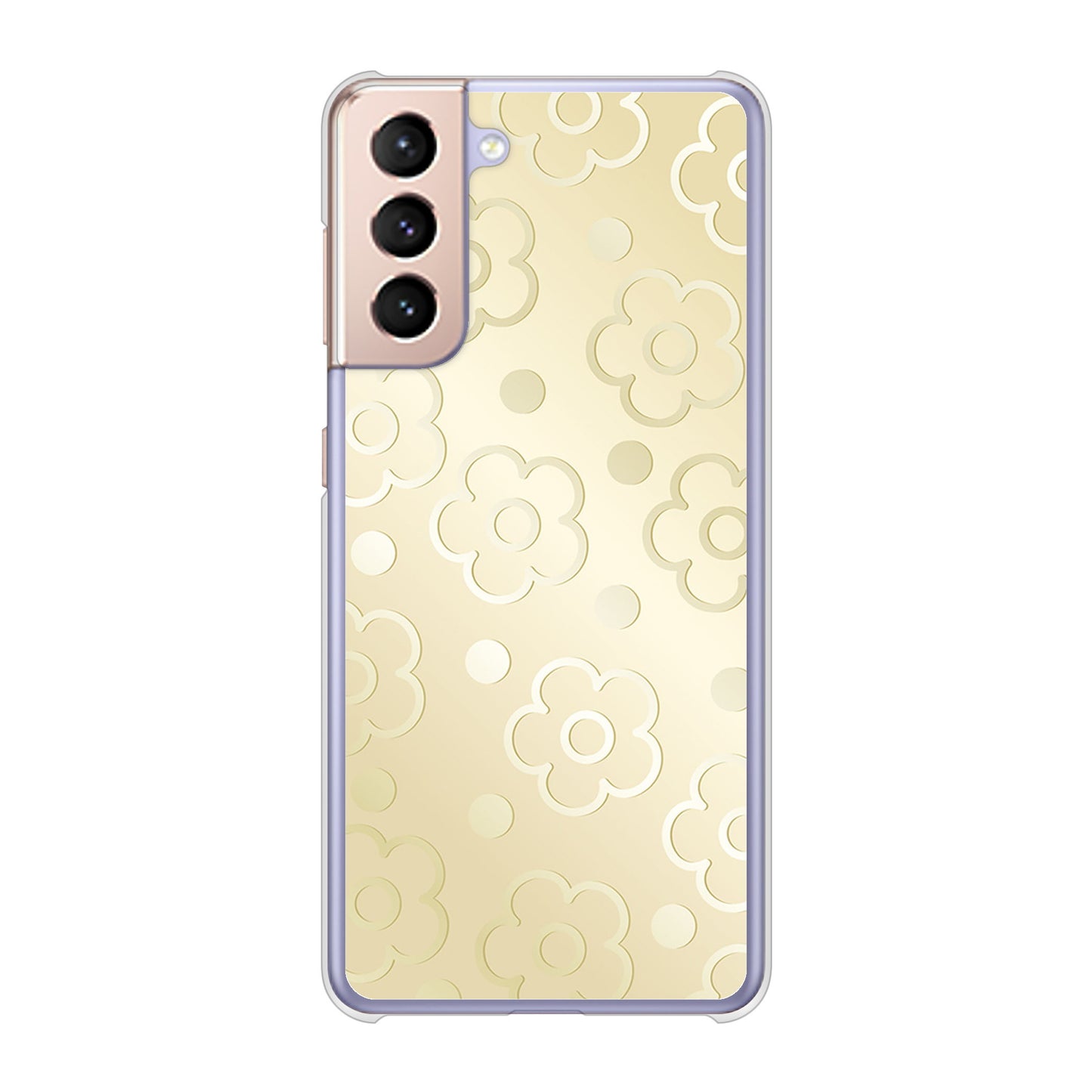 Galaxy S21 5G SC-51B docomo 高画質仕上げ 背面印刷 ハードケース エンボス風デイジーシンプル