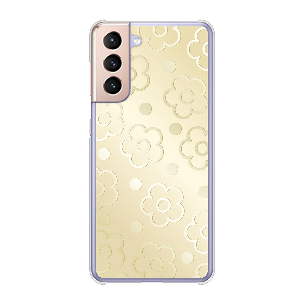 Galaxy S21 5G SC-51B docomo 高画質仕上げ 背面印刷 ハードケース エンボス風デイジーシンプル
