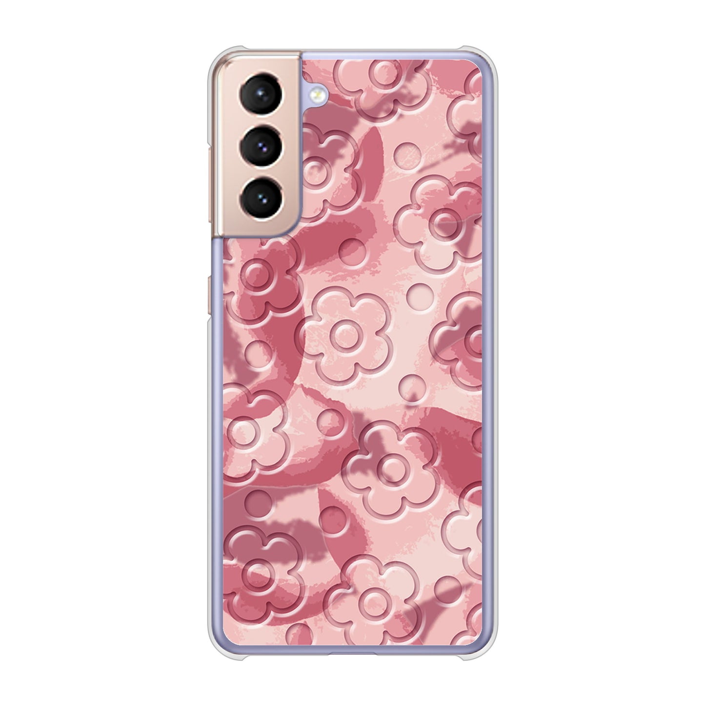 Galaxy S21 5G SC-51B docomo 高画質仕上げ 背面印刷 ハードケース フラワーヴェルニ