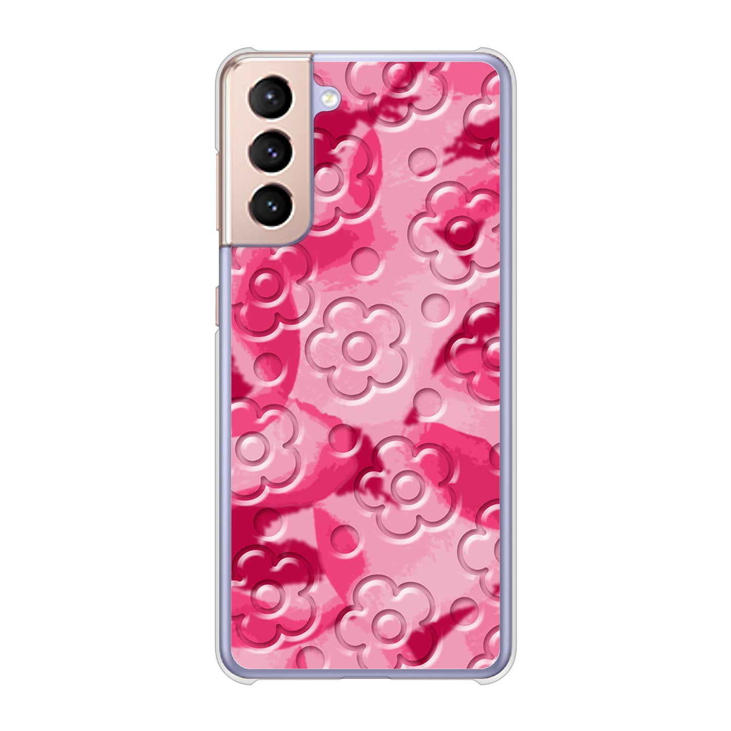 Galaxy S21 5G SC-51B docomo 高画質仕上げ 背面印刷 ハードケース フラワーヴェルニ