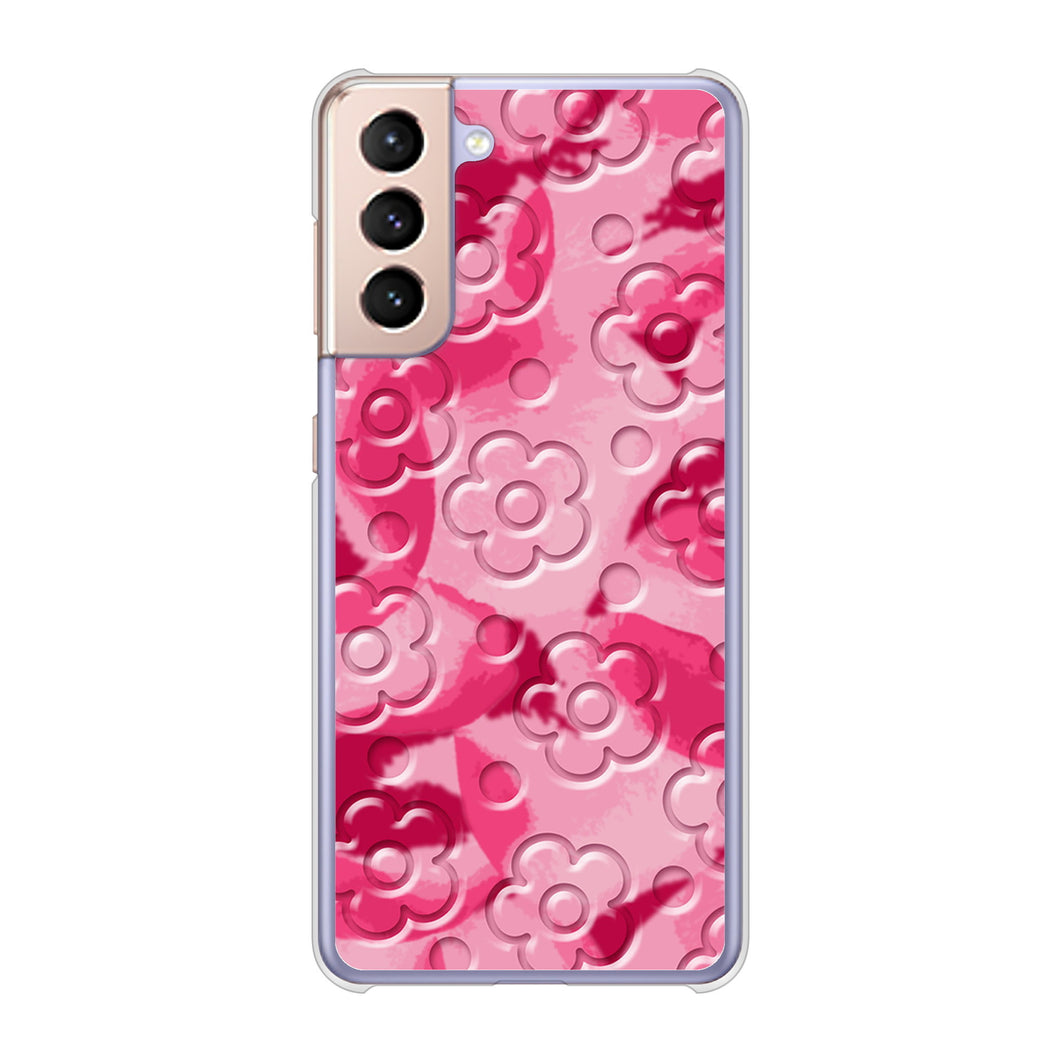 Galaxy S21 5G SC-51B docomo 高画質仕上げ 背面印刷 ハードケース フラワーヴェルニ