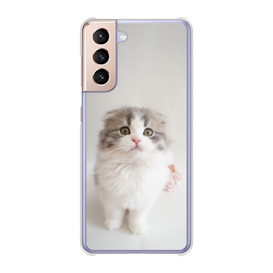 Galaxy S21 5G SC-51B docomo 高画質仕上げ 背面印刷 ハードケース 【VA803 まっていますネコ】