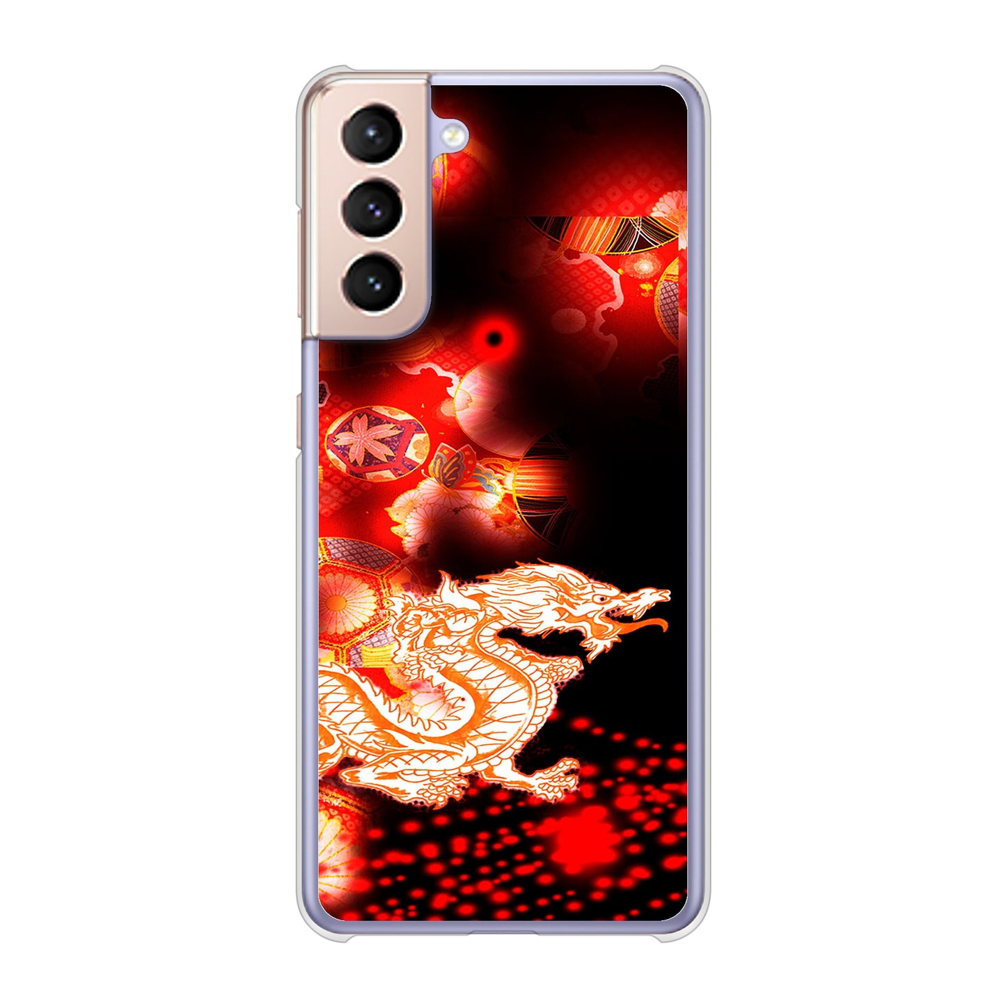 Galaxy S21 5G SC-51B docomo 高画質仕上げ 背面印刷 ハードケース 赤竜