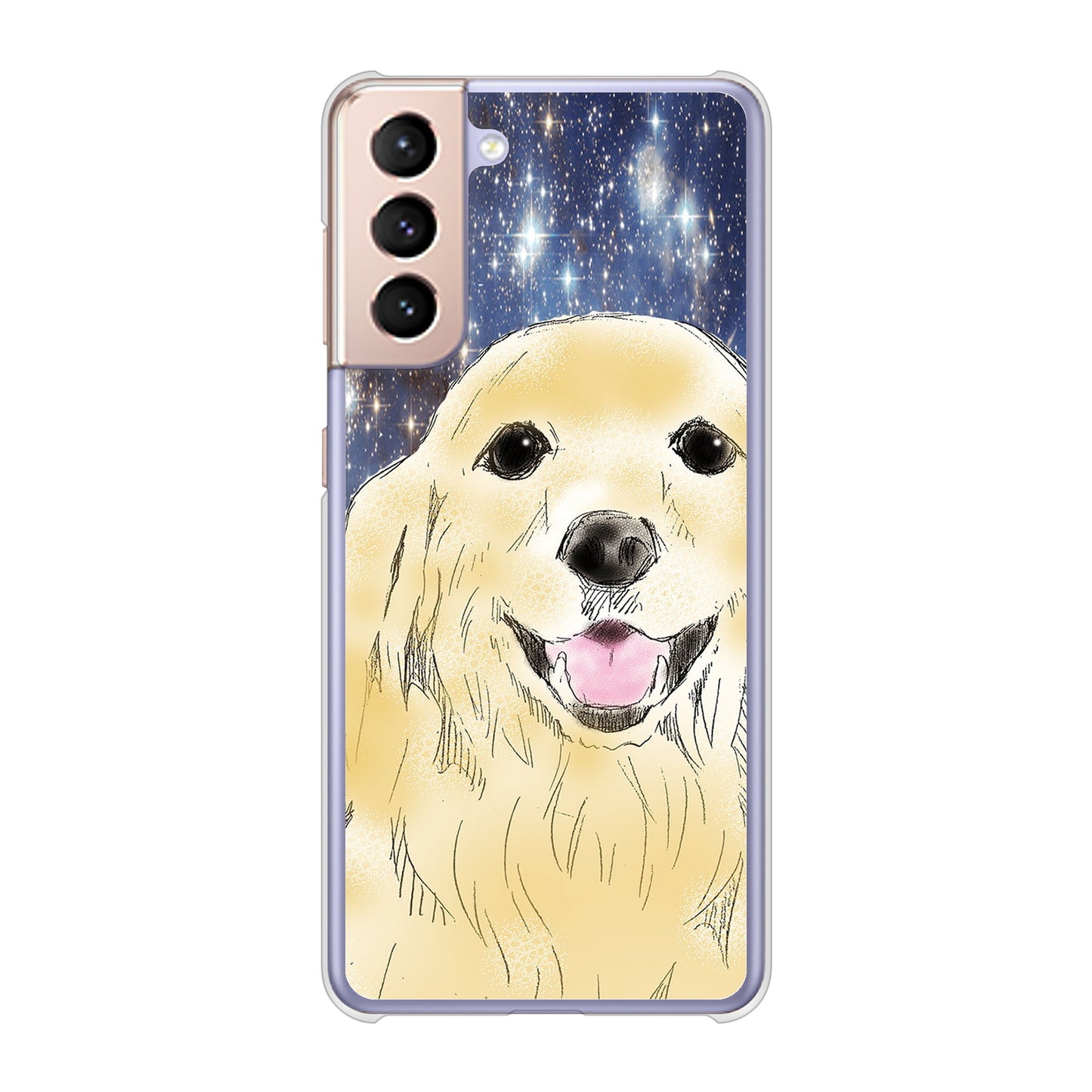 Galaxy S21 5G SC-51B docomo 高画質仕上げ 背面印刷 ハードケース ゴールデンレトリバー