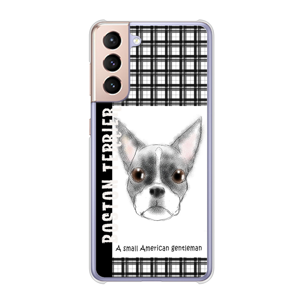 Galaxy S21 5G SC-51B docomo 高画質仕上げ 背面印刷 ハードケース ボストンテリア