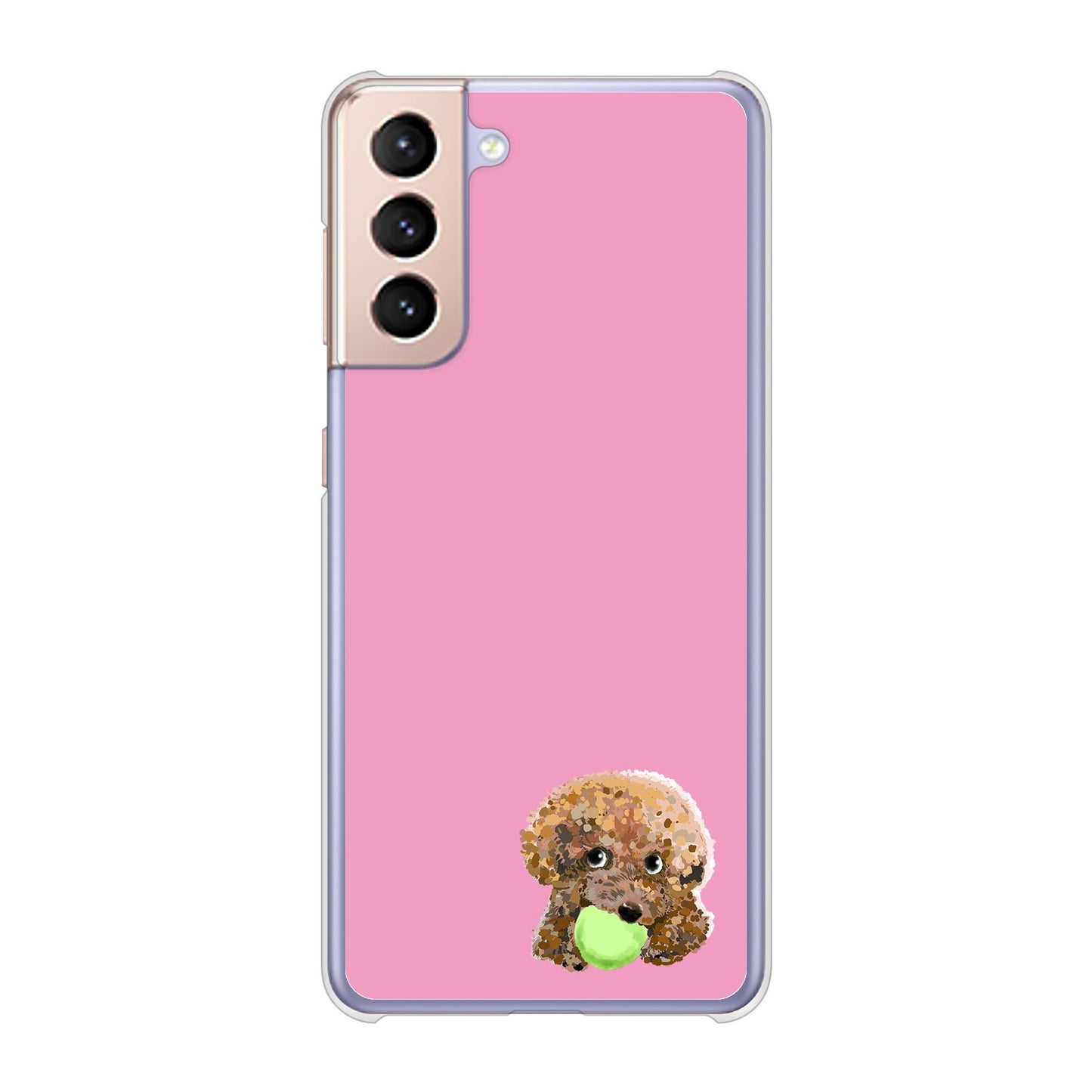 Galaxy S21 5G SC-51B docomo 高画質仕上げ 背面印刷 ハードケース トイプードル&ボール