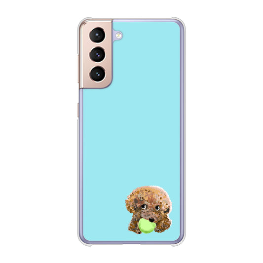 Galaxy S21 5G SC-51B docomo 高画質仕上げ 背面印刷 ハードケース トイプードル&ボール