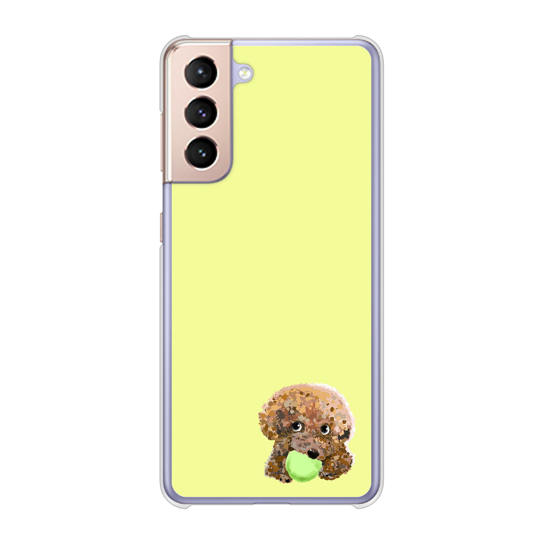 Galaxy S21 5G SC-51B docomo 高画質仕上げ 背面印刷 ハードケース トイプードル&ボール