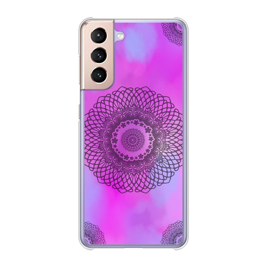 Galaxy S21 5G SC-51B docomo 高画質仕上げ 背面印刷 ハードケース 【YJ344 レース】