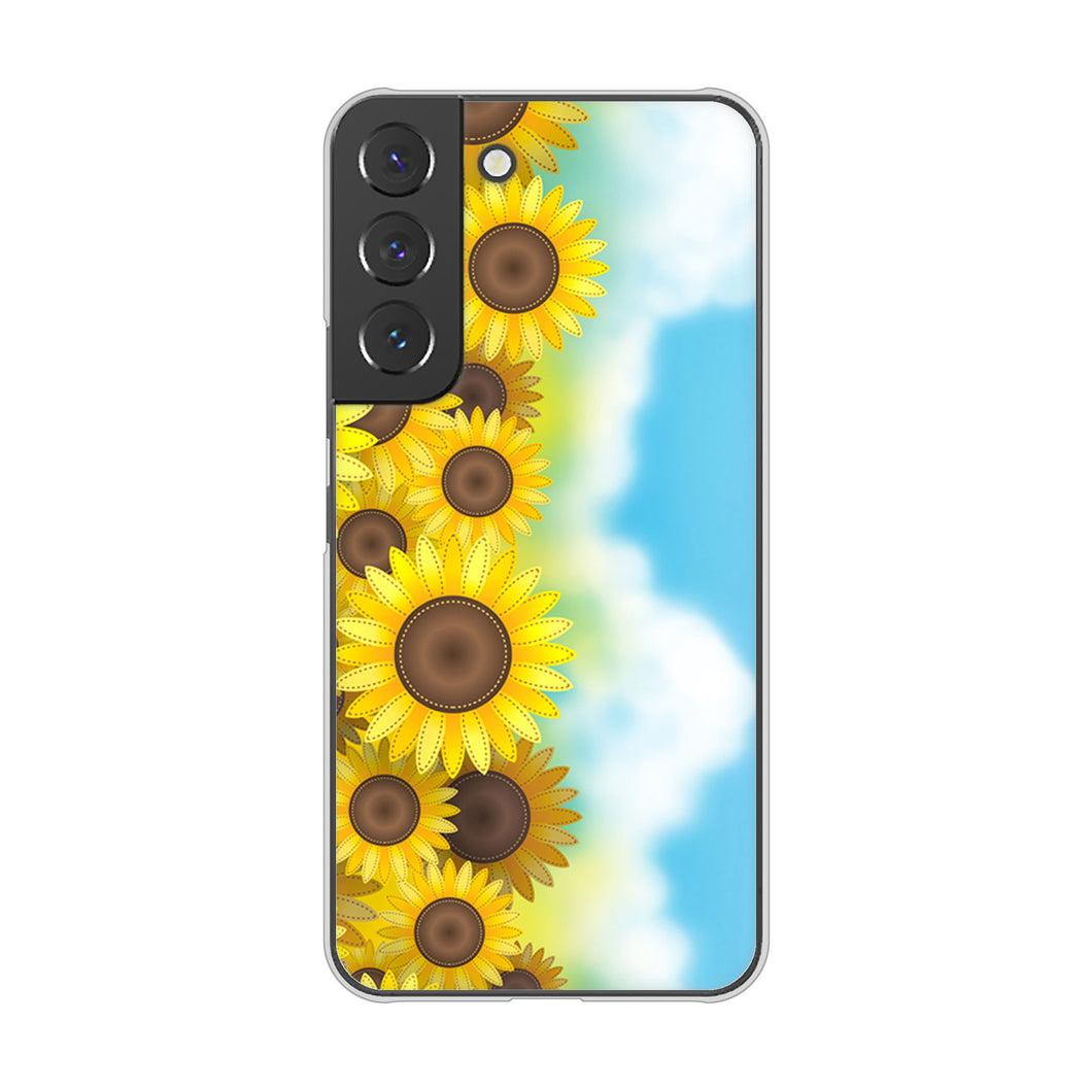 Galaxy S22 SC-51C docomo 高画質仕上げ 背面印刷 ハードケース 【148 ひまわり畑】