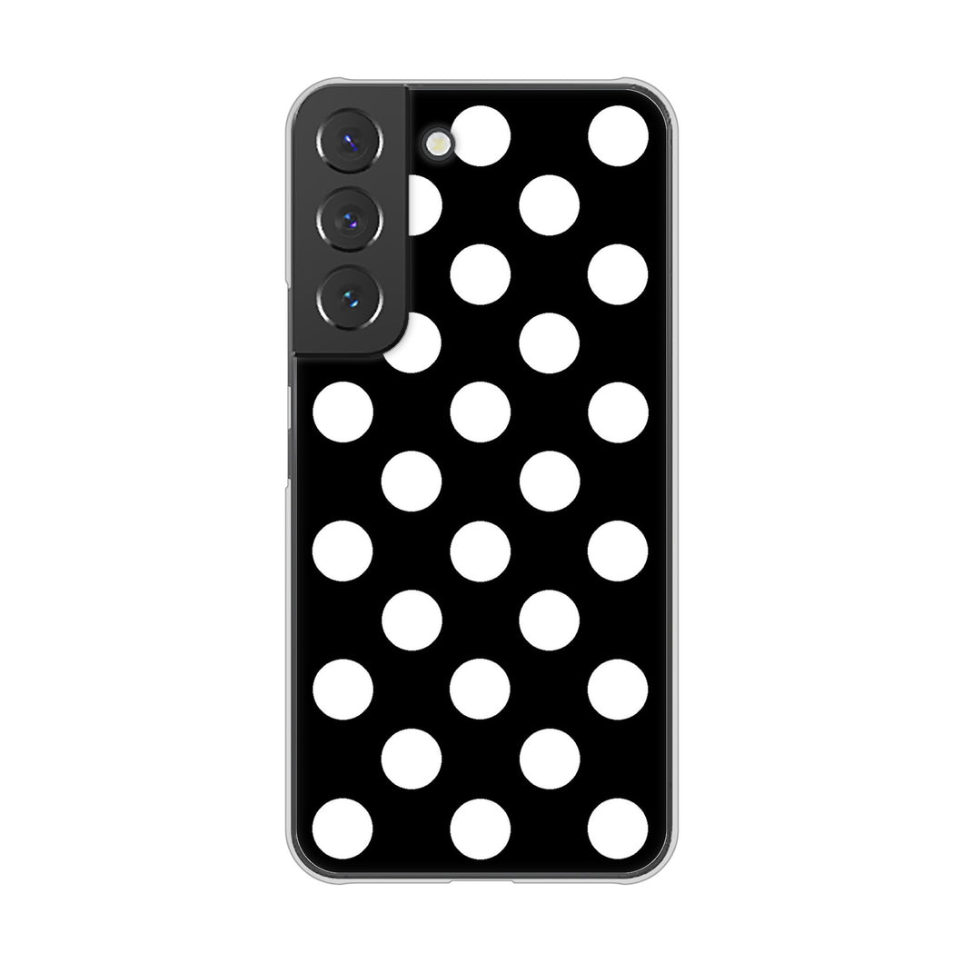 Galaxy S22 SC-51C docomo 高画質仕上げ 背面印刷 ハードケース シンプル柄(水玉)