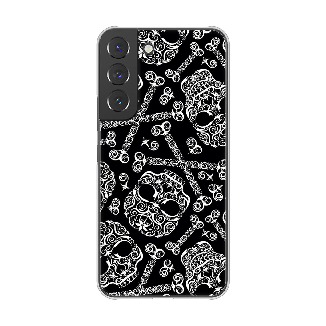 Galaxy S22 SC-51C docomo 高画質仕上げ 背面印刷 ハードケース 【363 ドクロの刺青】