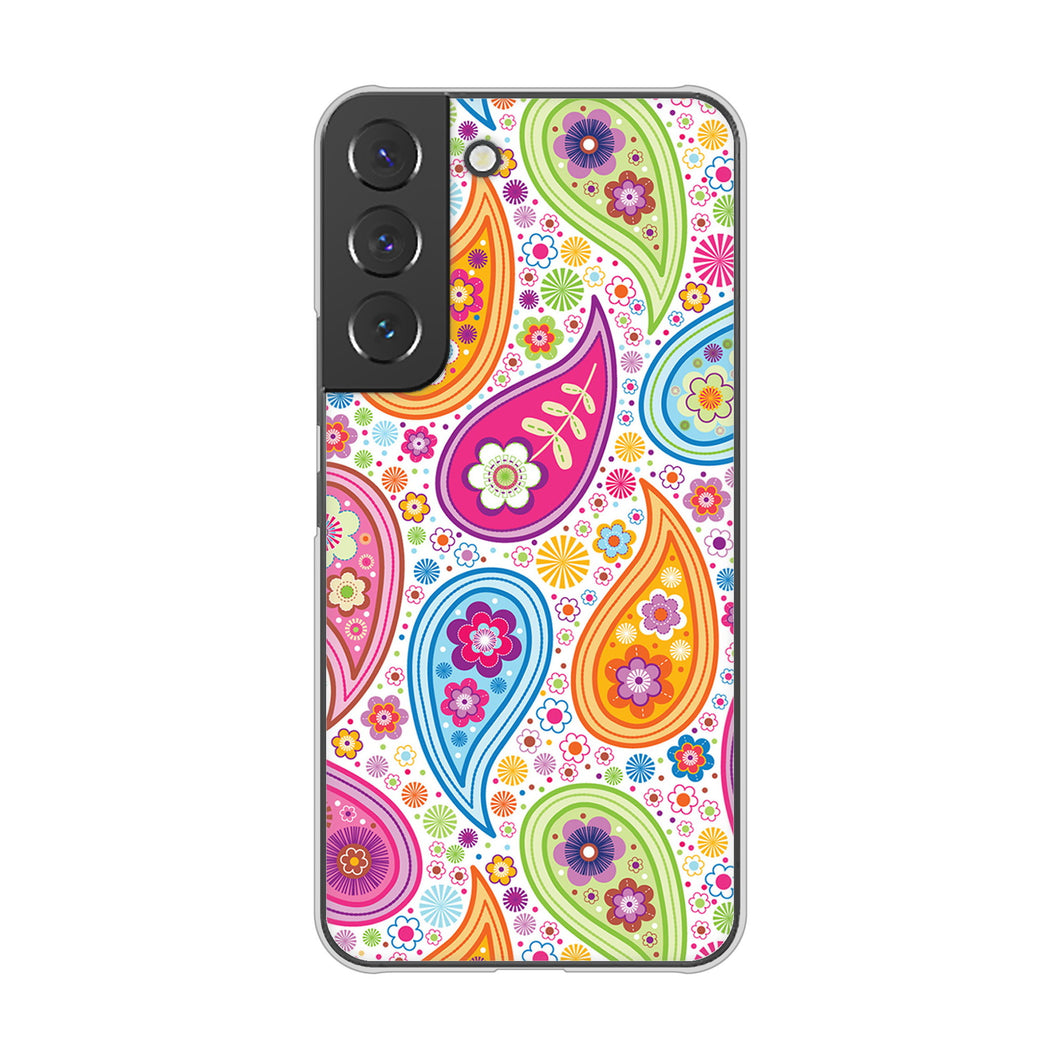 Galaxy S22 SC-51C docomo 高画質仕上げ 背面印刷 ハードケース ペイズリー